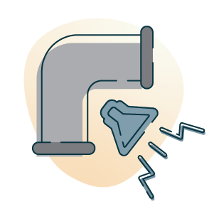 a drawn picture of pipes making sound